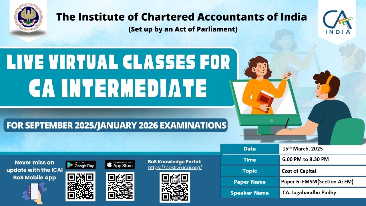 Intermediate Paper 6A:FM & SM | Topic: Cost of Capital | Session 2 | 15 March, 2025
