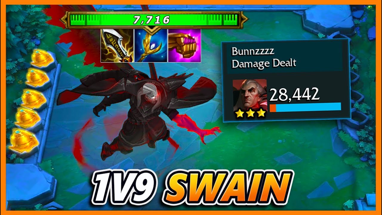The Most 1 v 9 Unit I've EVER Seen in TFT... (7,716 HP SWAIN)