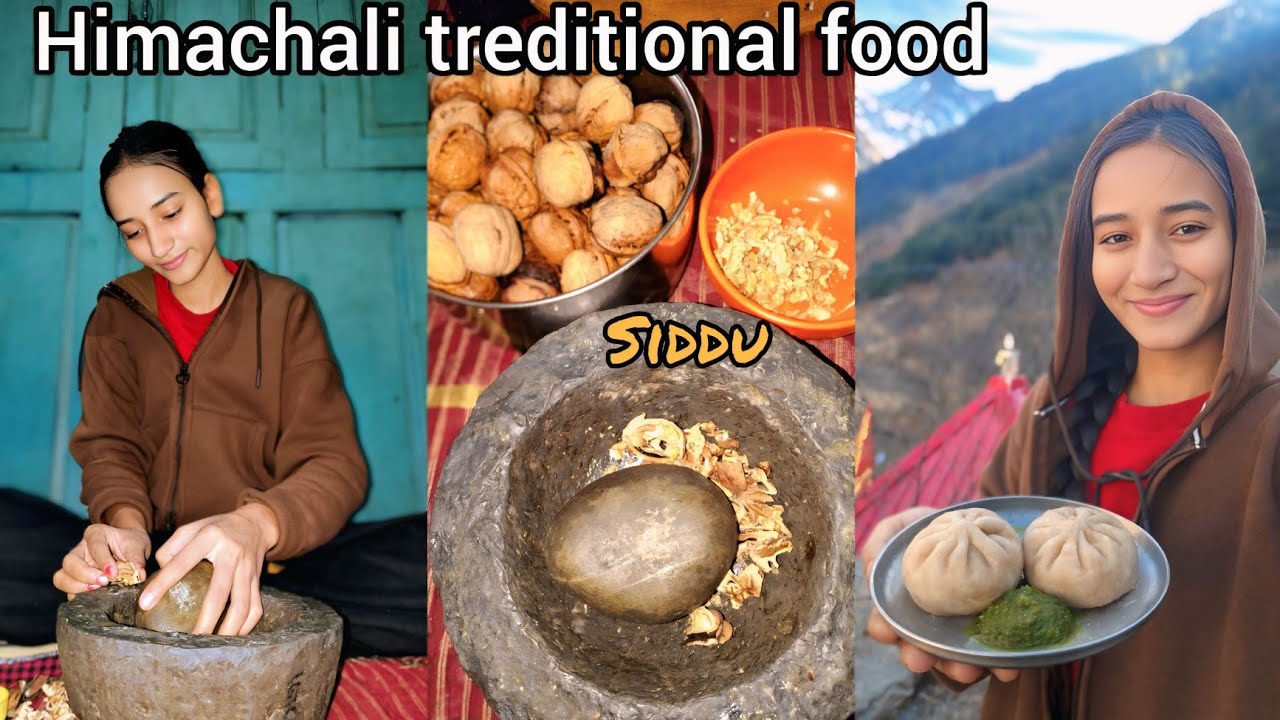 Himachali traditional food siddu || pahadi dish || #himachal #spiti #village #food 🍪