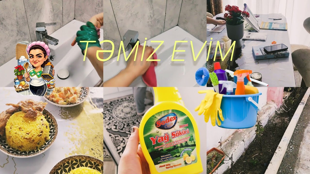 HAMAM OTAGININ DƏRİN TƏMİZLİYİ🧽MƏNİMLƏ BİR GÜN🪴#motivasiya#evvlogu#təmizlik #mətbəx 