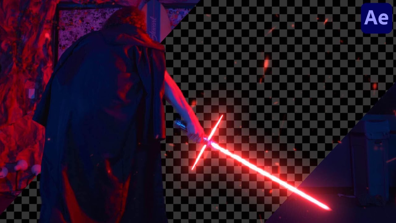 KYLO REN Style Lightsaber in After Effects
