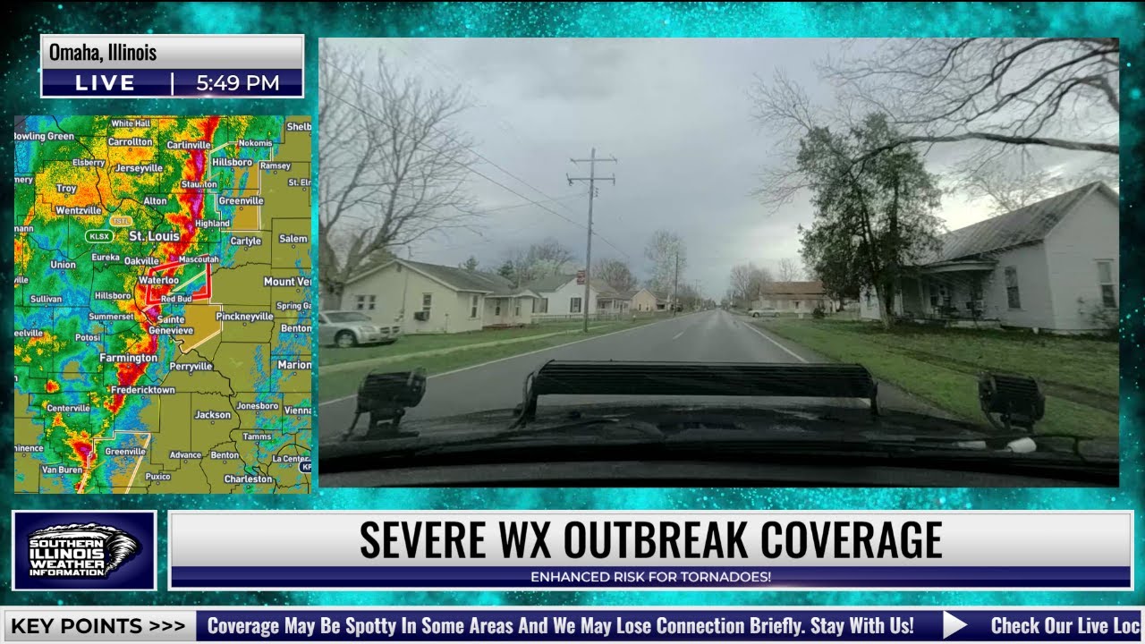 LIVE STORM CHASE - Severe Weather Outbreak - Southern Illinois