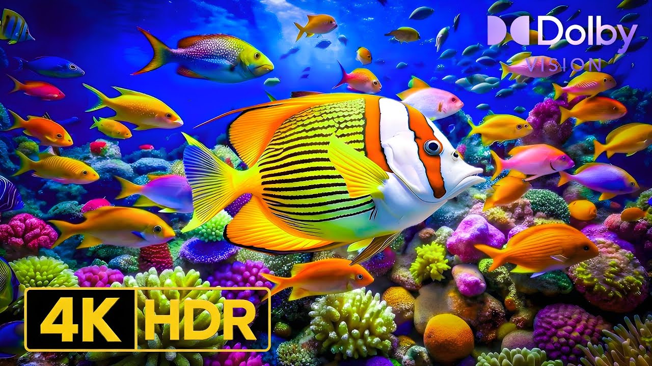 Underwater Visual Perfection 4K HDR | Magical Sea Life | Dolby Vision 60FPS