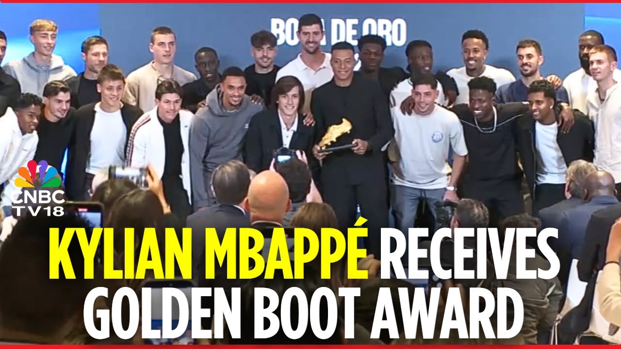 ВИДЕО: Килиан Мбаппе получил «Золотую бутсу» как лучший бомбардир Ла Лиги сезона 2024/25 | Реал М...