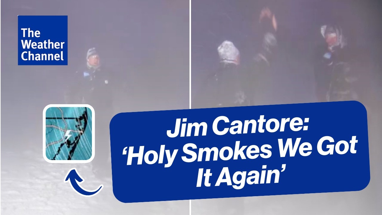 &ldquo;We Got It Again!&rdquo; Jim Cantore Sees THUNDERSNOW Live While Covering Winter Storm Hernando