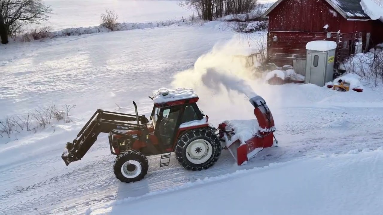 Brøyting med Fiat 82 94 Turbo