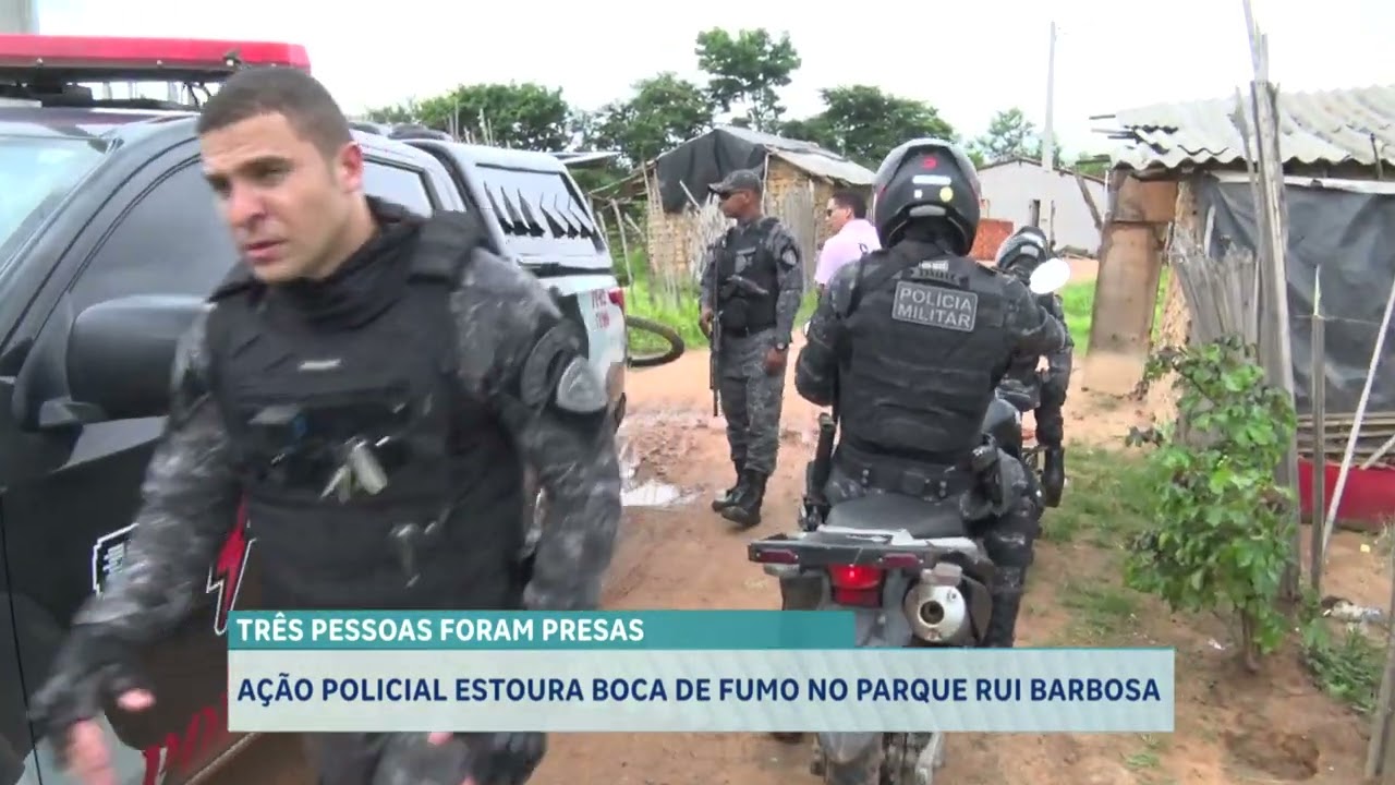 AÇÃO POLICIAL ESTOURA BOCA DE FUMO NO PARQUE RUI BARBOSA