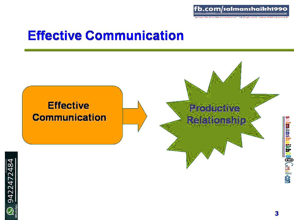 3 effective communication and productive relationship