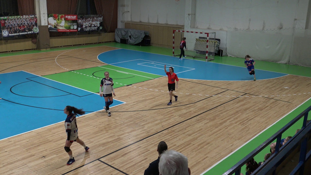 Slavia Praha-Pre&scaron;ov,1polčas,WinterCup Malacky 2019,handball st.žiačky