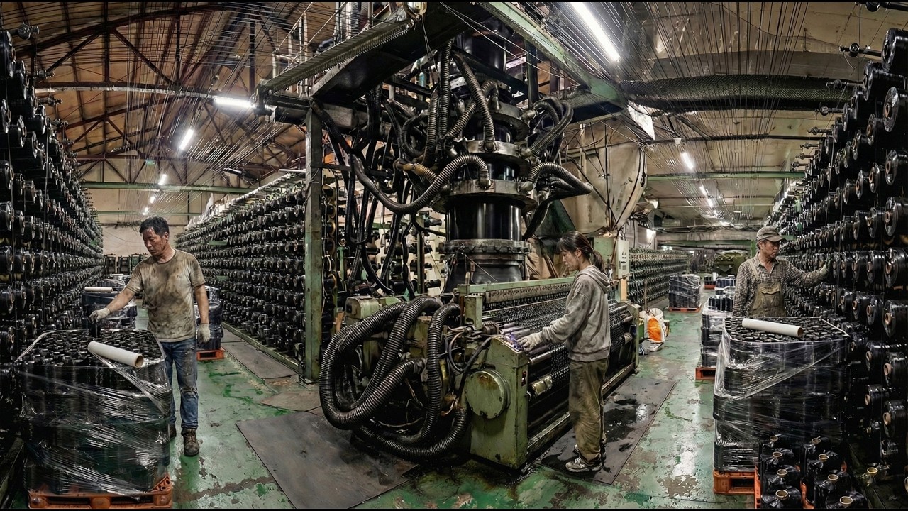 The Incredible Process of Weaving Shading Nets in a Korean Factory
