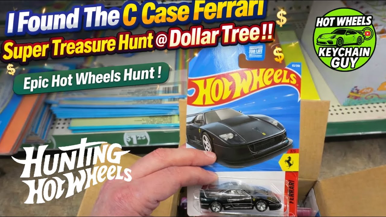 Я нашел модель Ferrari F40 в кейсе C в магазине Dollar Tree! Поиск сокровищ Hot Wheels!