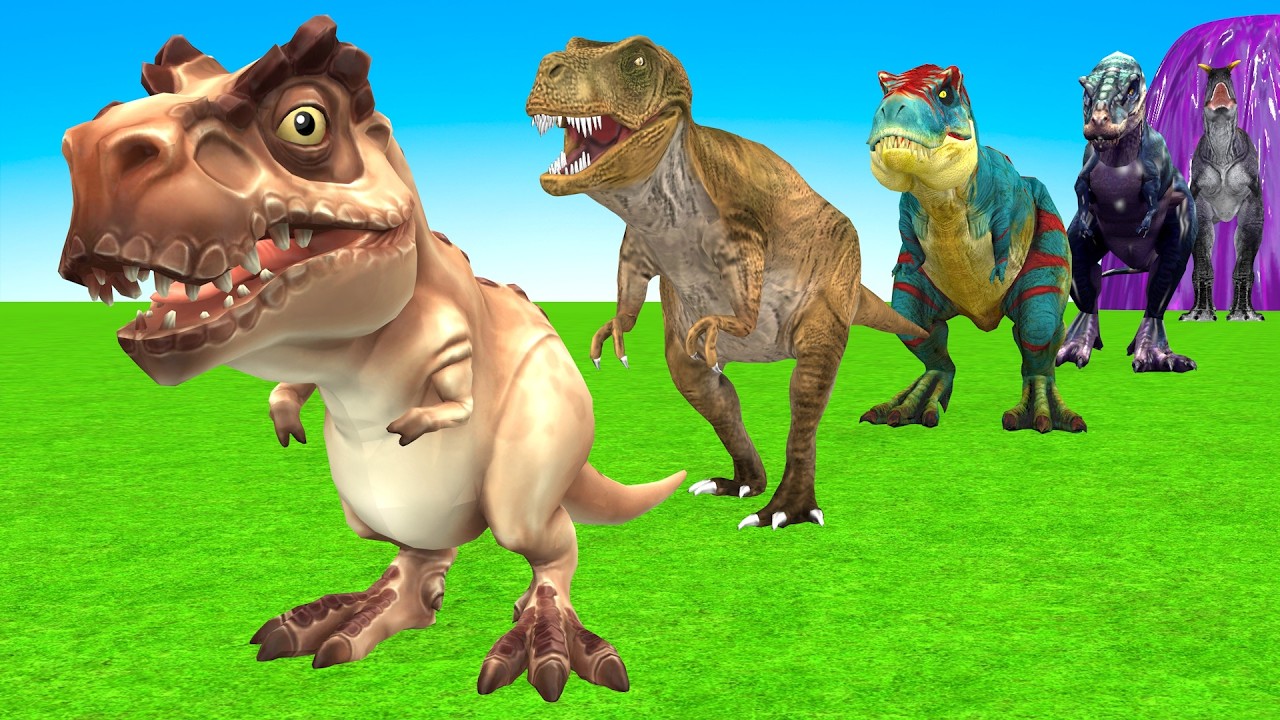 Long Slide Game With Cow Elephant Gorilla Hippopotamus Tiger 3d Animal Game Funny 3d Animals