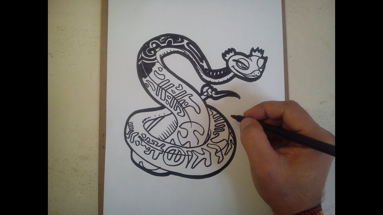 como dibujar a Vivora de kung fu panda 3 / how to draw viper of Kung Fu Panda 3