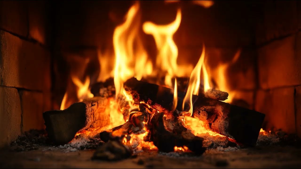 Cozy Fireplace Ambience 🔥 Crackling Fire Sounds | 3H 4K