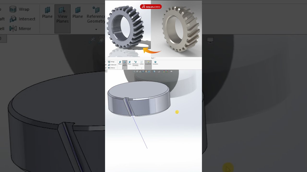 Gear Wheel 3D Design in Solid works 