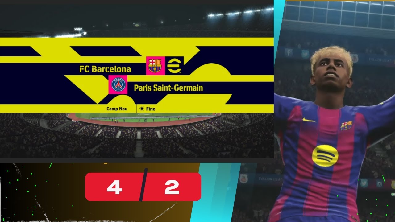 🔥Epic Night at Camp Nou: Barcelona 4-2 PSG! 🔵🔴