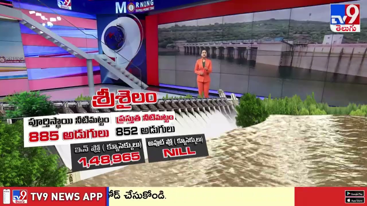 Major Reservoir Water Levels: Water Levels of Major Reservoirs in Telugu States! - TV9