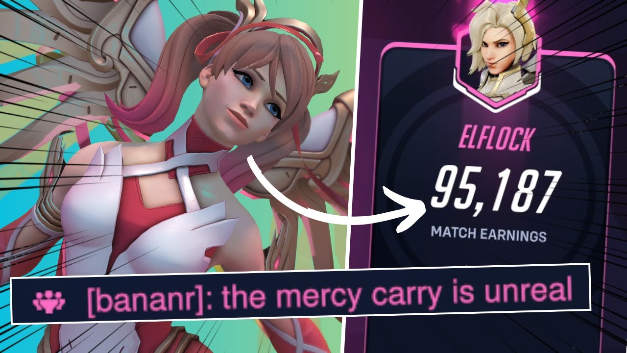 Getting MVP and UNLIMITED Cash on Mercy! | Overwatch 2  Stadium Mercy Gameplay Season 17
