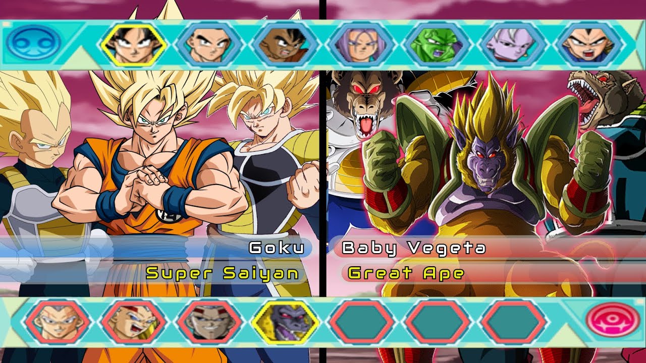 Super Saiyans Team Vs Great Apes (Oozaru) team - Dragon Ball Z Budokai Tenkaichi 3