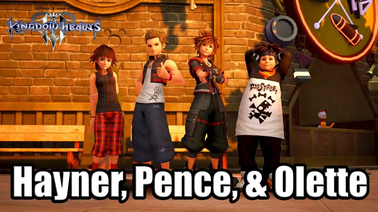 KINGDOM HEARTS 3 (English) - Hayner, Pence, & Olette | All Cutscenes
