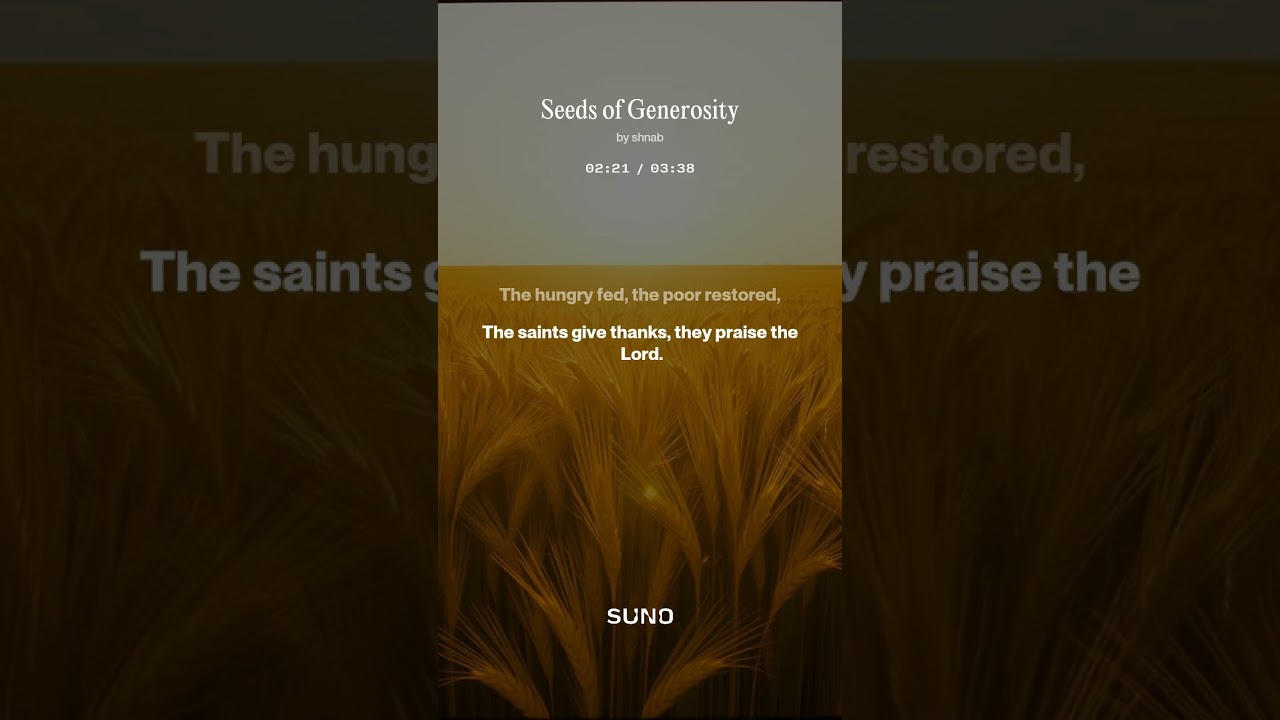 Seeds of Generosity | A Song of Giving (2 Corinthians 9:2, 6–13)