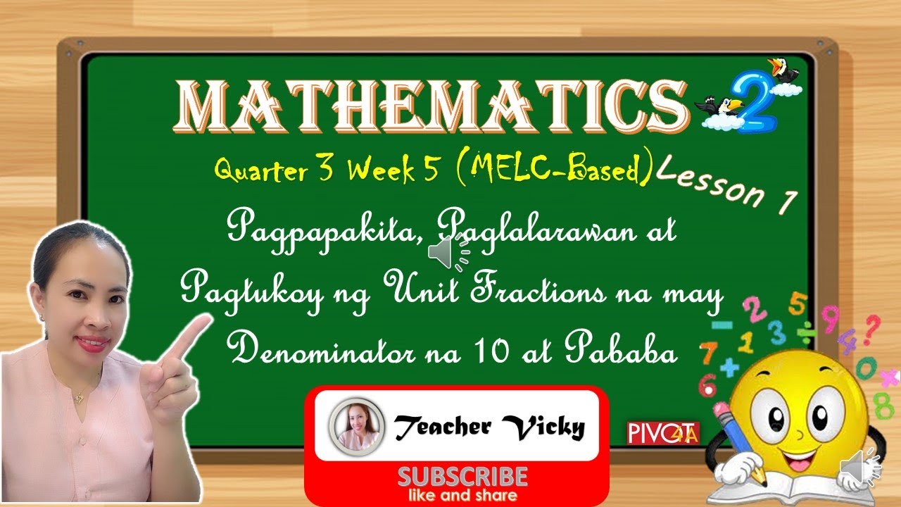 MATH 2 | UNIT FRACTION | Pagpapakita, Paglalarawan at Pagtukoy ng Unit Fractions | QUARTER 3 WEEK 5