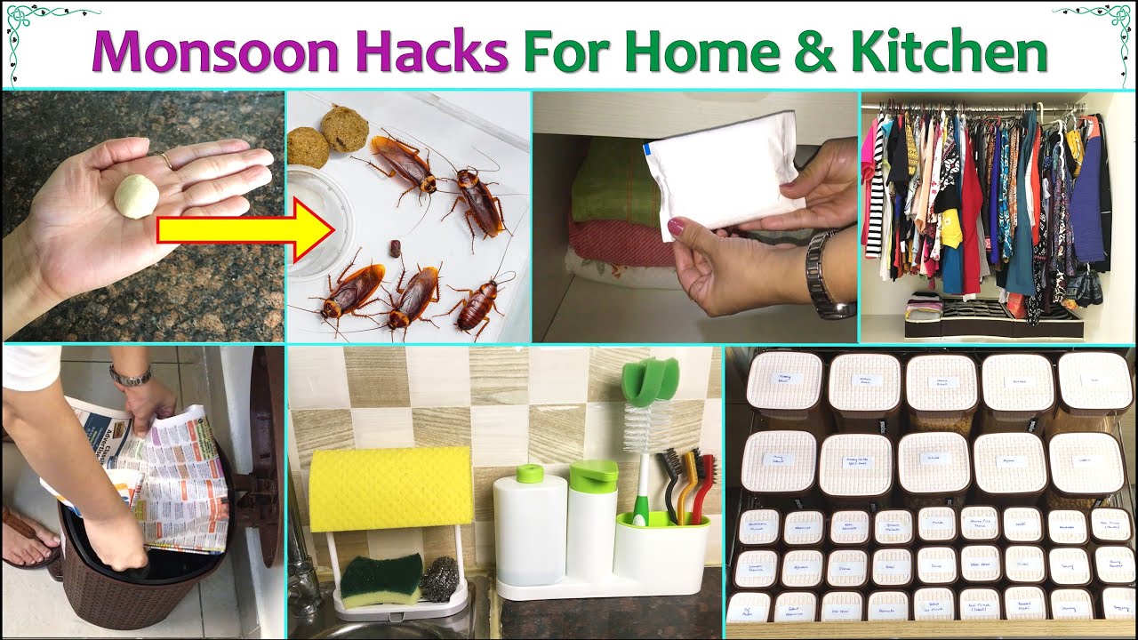 Monsoon Hacks For Home & Kitchen | Must Know Monsoon Kitchen Hacks | Monsoon Home Tips