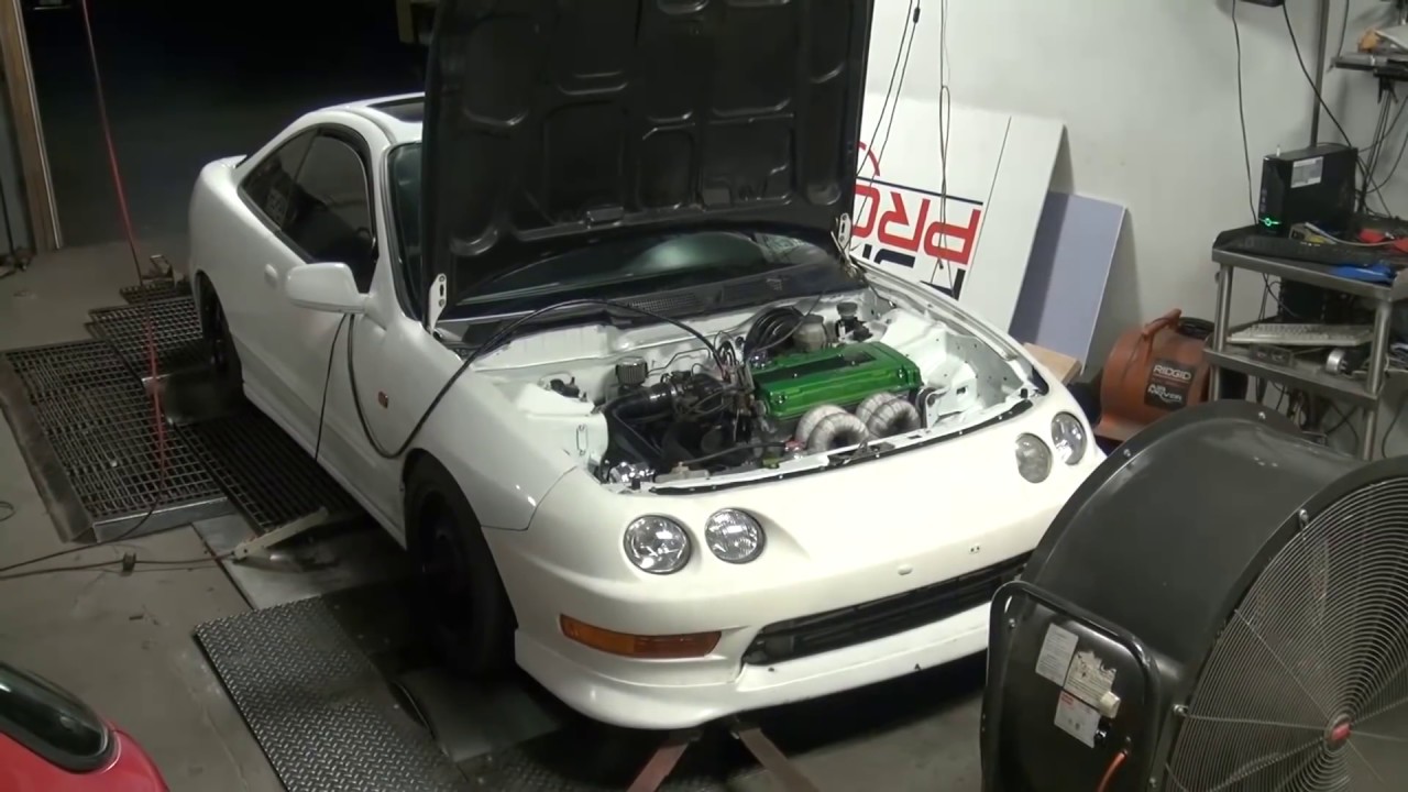 Integra B16 6262 turbo 15psi 417whp K.P. Tuning dyno