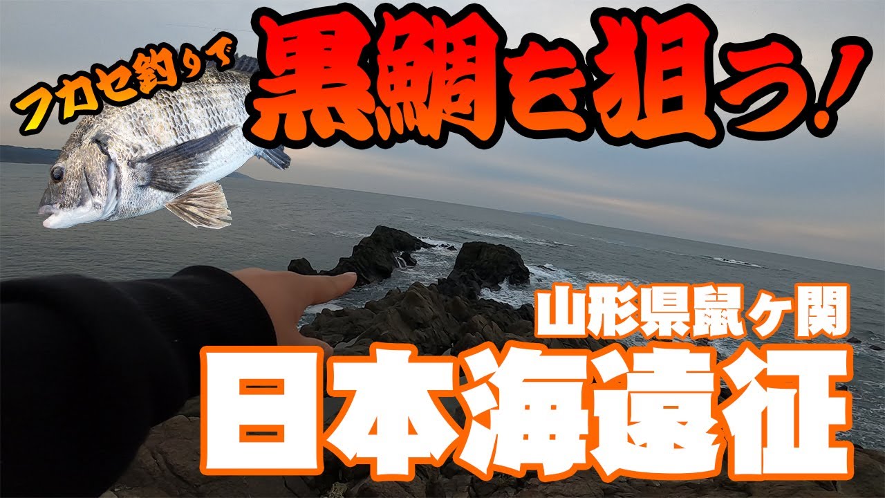 日本海遠征！山形県鼠ヶ関でフカセで黒鯛狙い！