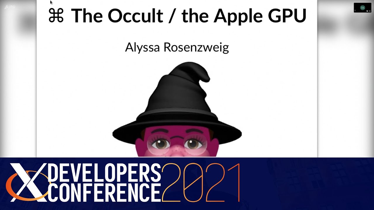 XDC 2021 | The Occult and the Apple GPU | Alyssa Rosenzweig