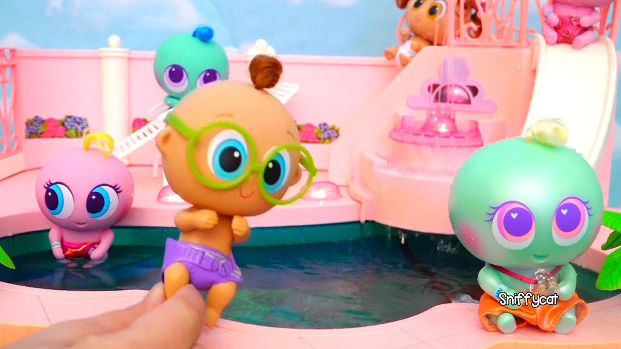 Nerlie Babies Enjoy a Day at the Barbie Swimming Pool