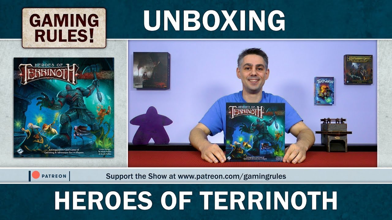 Heroes of Terrinoth - Gaming Rules! Unboxing video