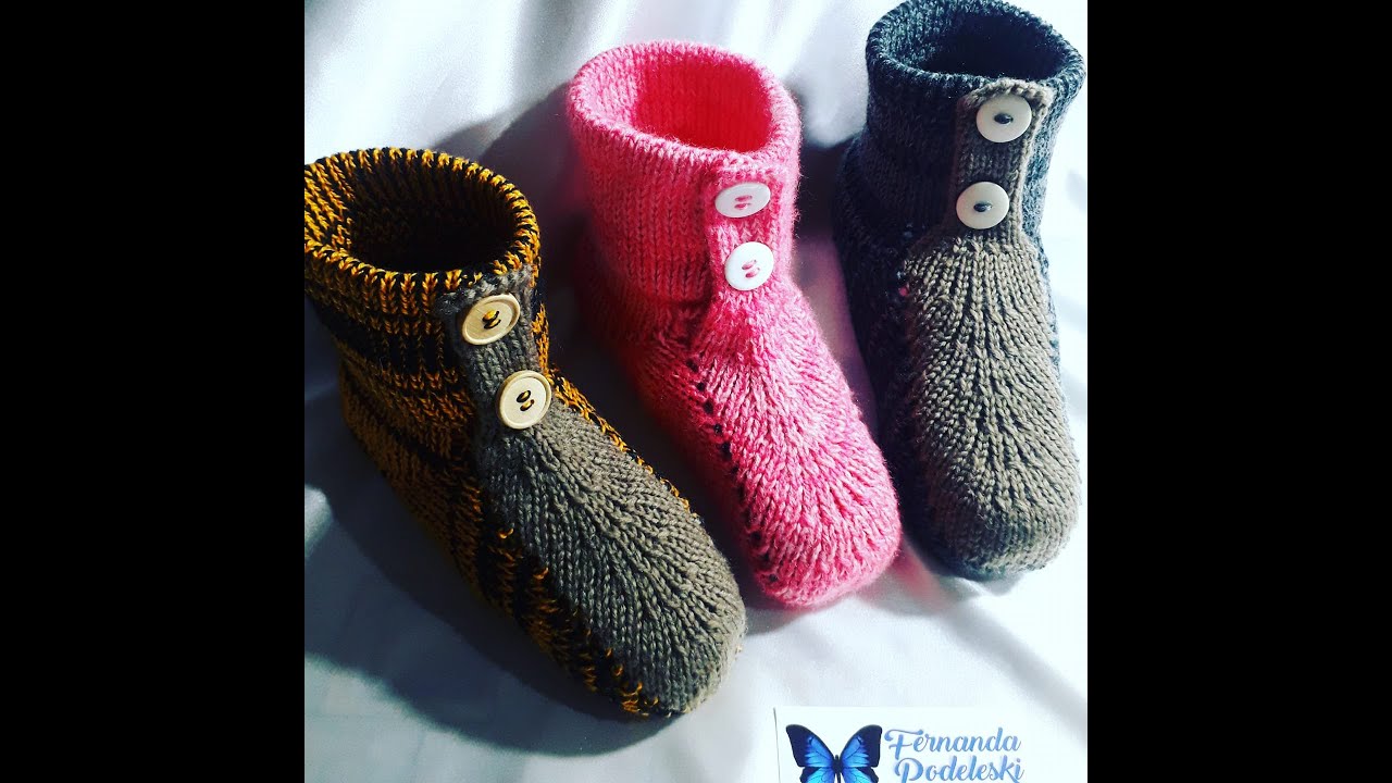 Como fazer sapatilha na máquina de tricô Tam M