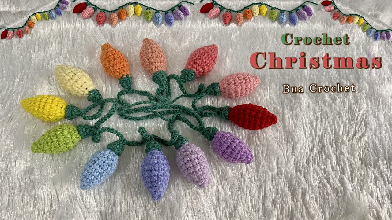 CROCHET CHRISTMAS 💡 Light Bulb Crochet Tutorial ✨ Christmas Ornaments