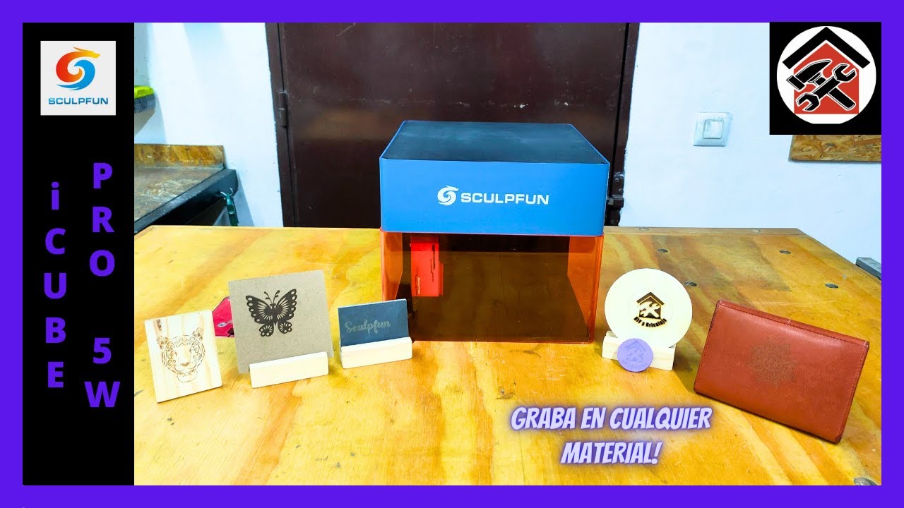 LÁSER SCULPFUN iCUBE PRO 5W | GRABA SOBRE CUALQUIER SUPERFICIE!!