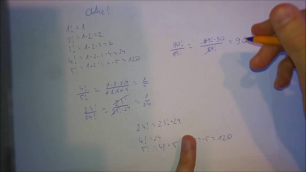 Czym jest silnia, zadania z silnią