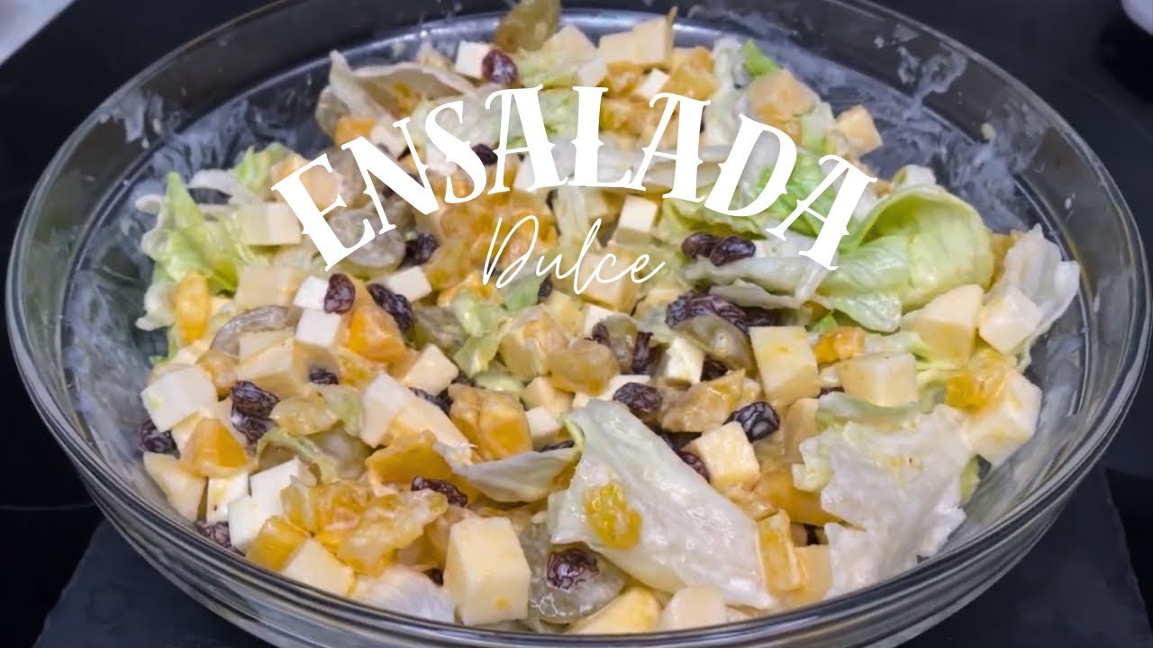 🔴 RECETA ENSALADA DULCE CON LECHUGA PI&Ntilde;A Y MANGO FACIL Y RAPIDA