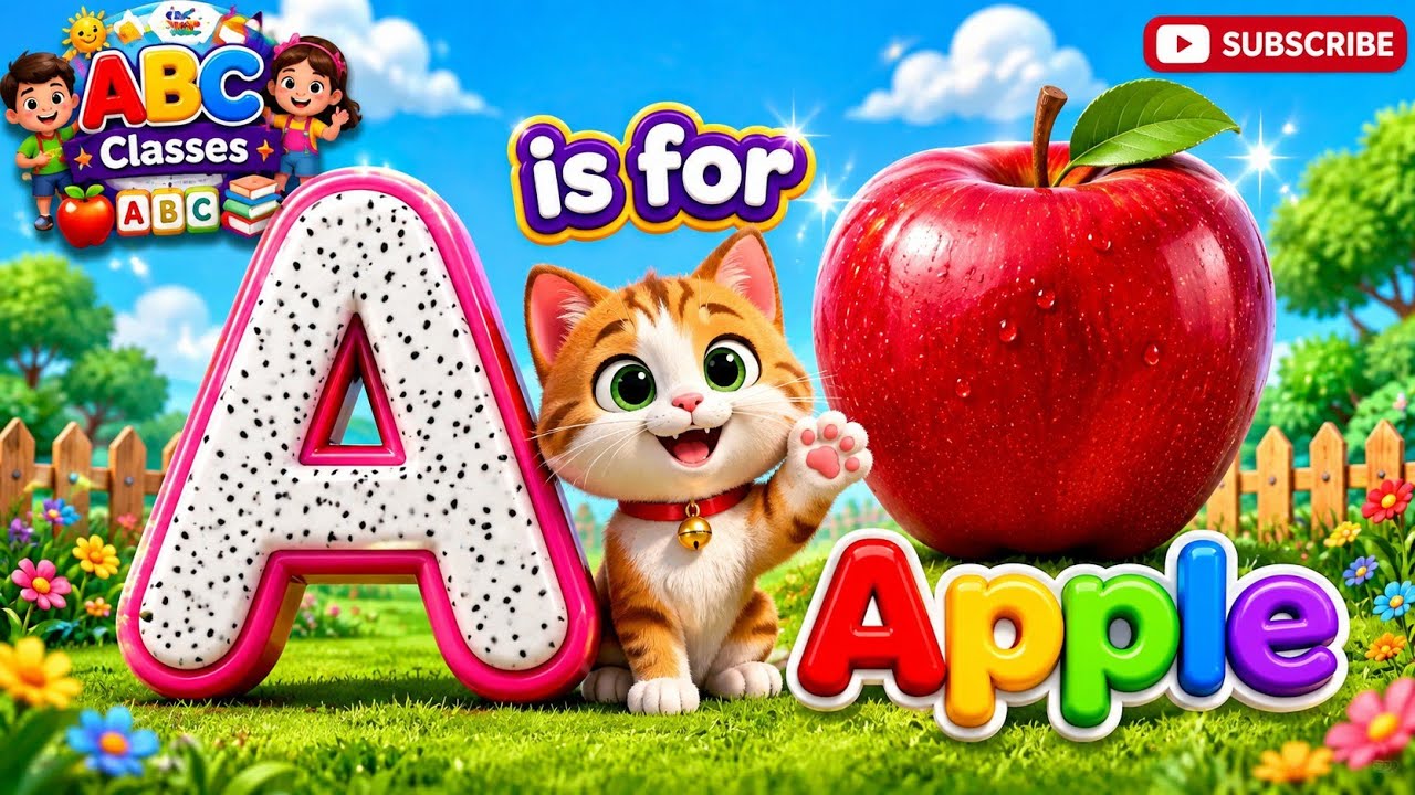 A for Apple 🍎 |  Alphabets | Kids learning | ABC Classes 