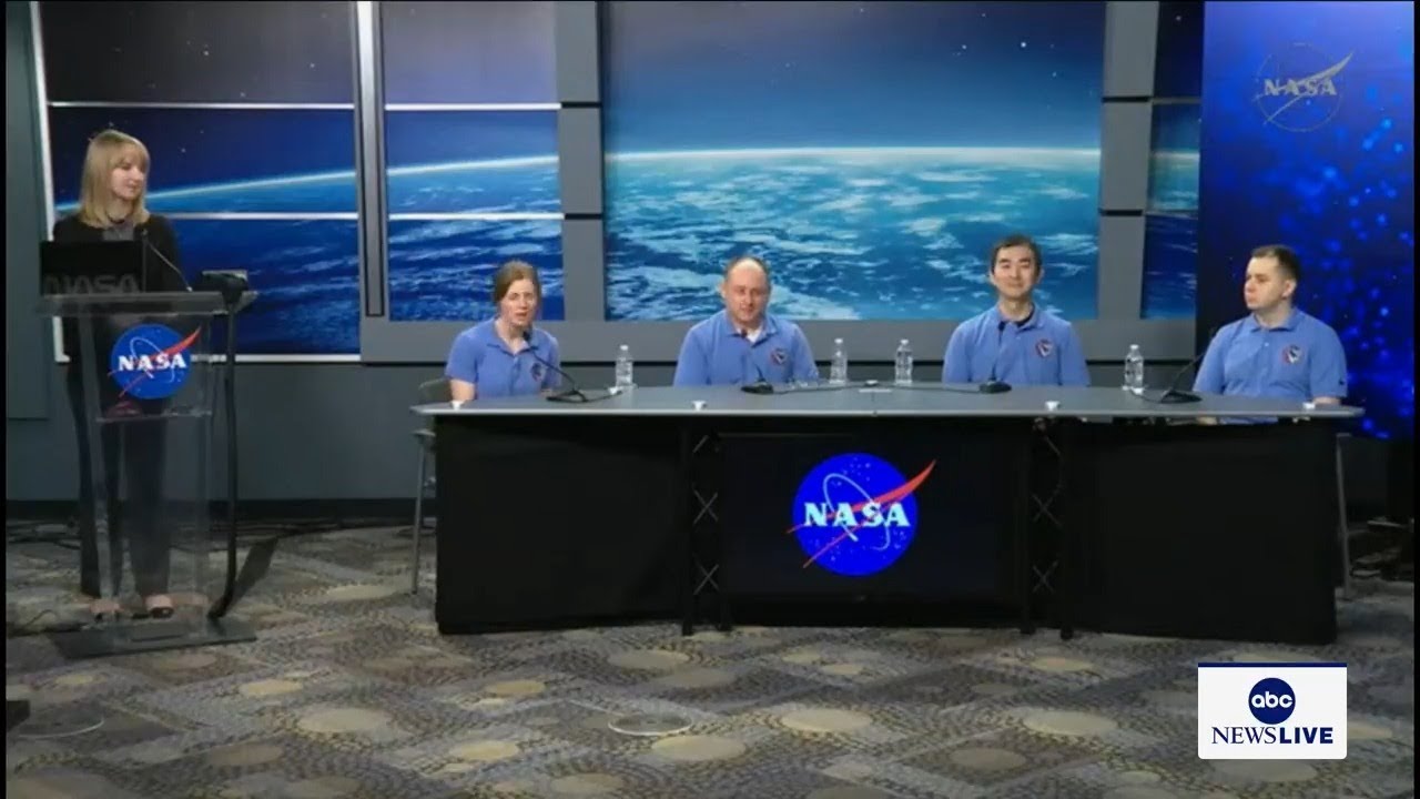 LIVE: NASA&rsquo;s SpaceX Crew-11 holds news conference after return from ISS