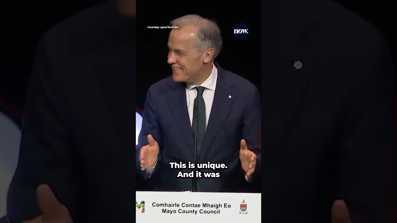PM Carney pokes fun at Trump with impression during Mayo homecoming