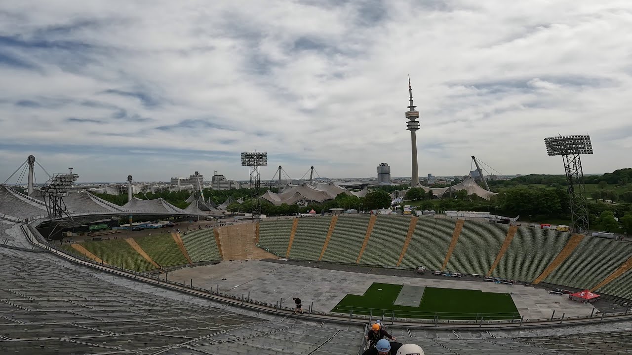 Zeltdach-Tour & Flying Fox Olympiastadion München 2023 POV Onride