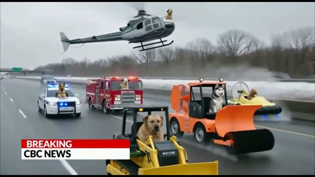 When Dogs Run the Highway Rescue Operation 😂🐶 | Funny Short