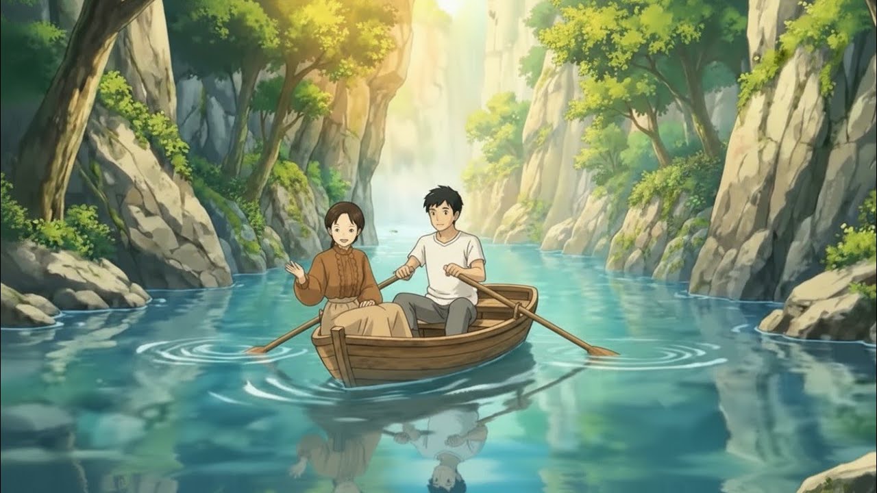 “A Simple Life by the River | Rainy Ghibli-Inspired Scene.