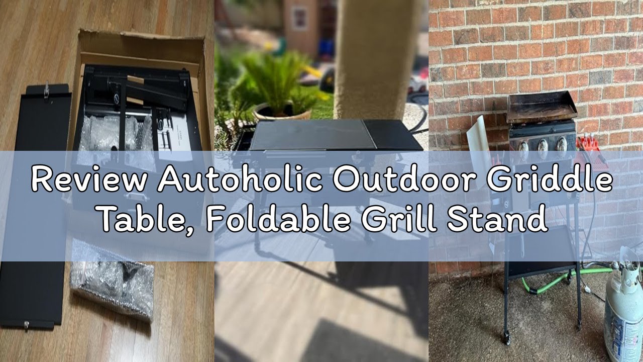 Review Autoholic Outdoor Griddle Table, Foldable Grill Stand Fit for Blackstone Griddles,17 or 22 In