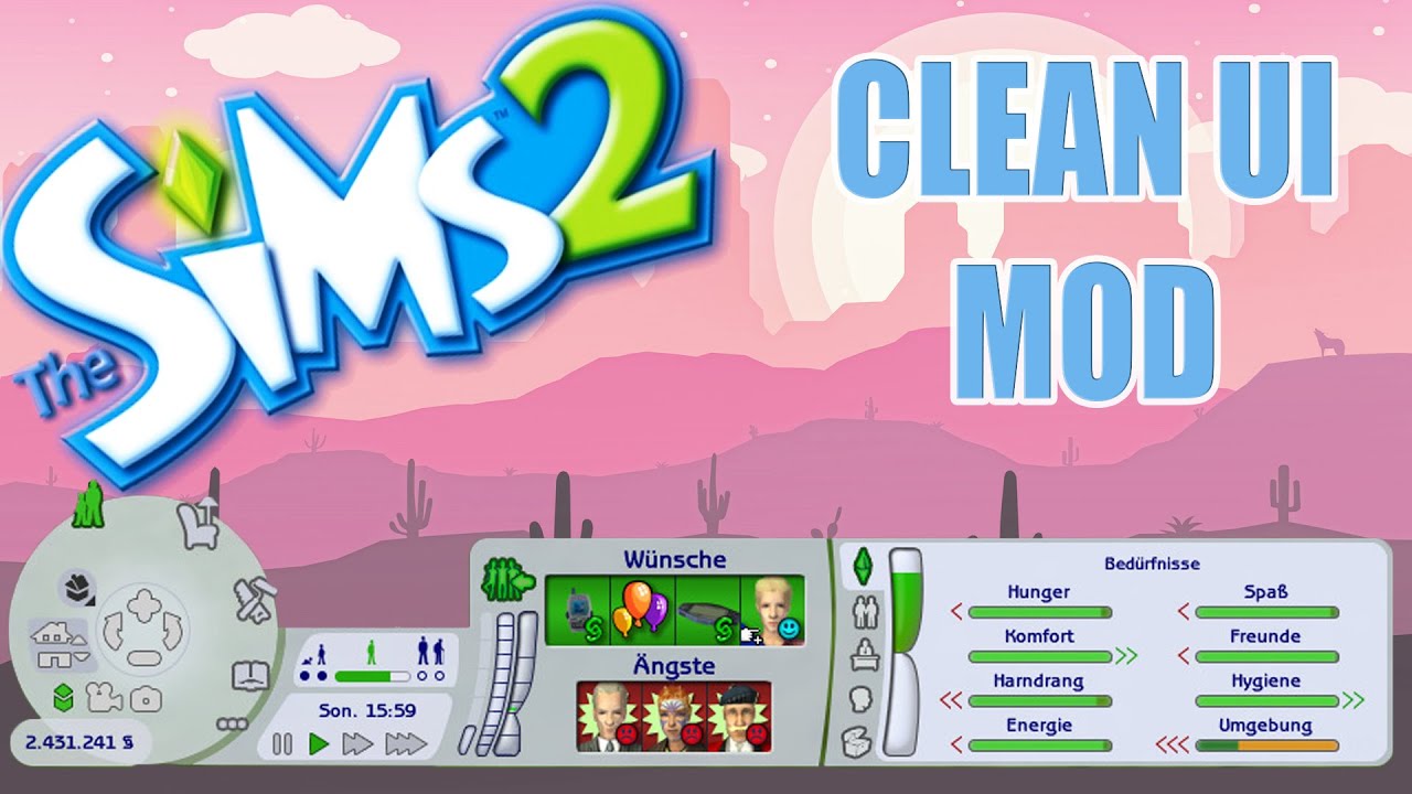 ЛУЧШИЙ ИНТЕРФЕЙС ДЛЯ СИМС 2 ~ CLEAN UI MOD ~ КАК СКАЧАТЬ И УСТАНОВИТЬ ~ SIMS 2 HUD