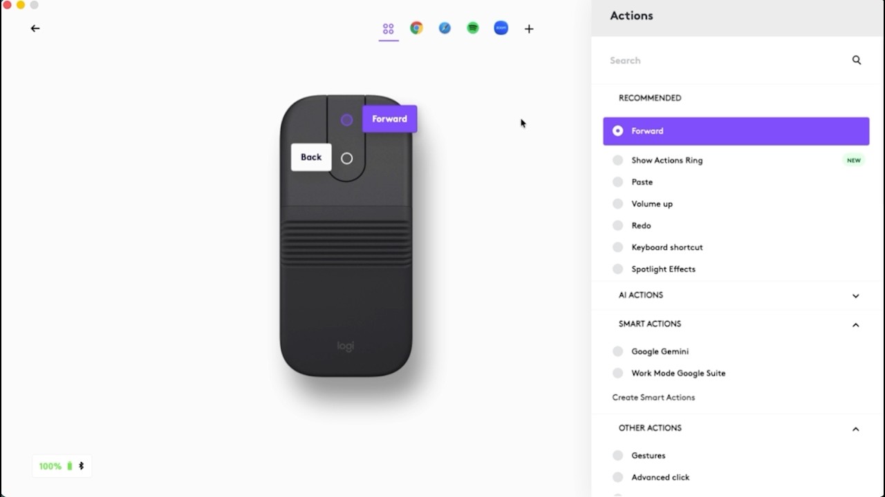 Настройте кнопки мыши Mobi Fold для повышения производительности.
