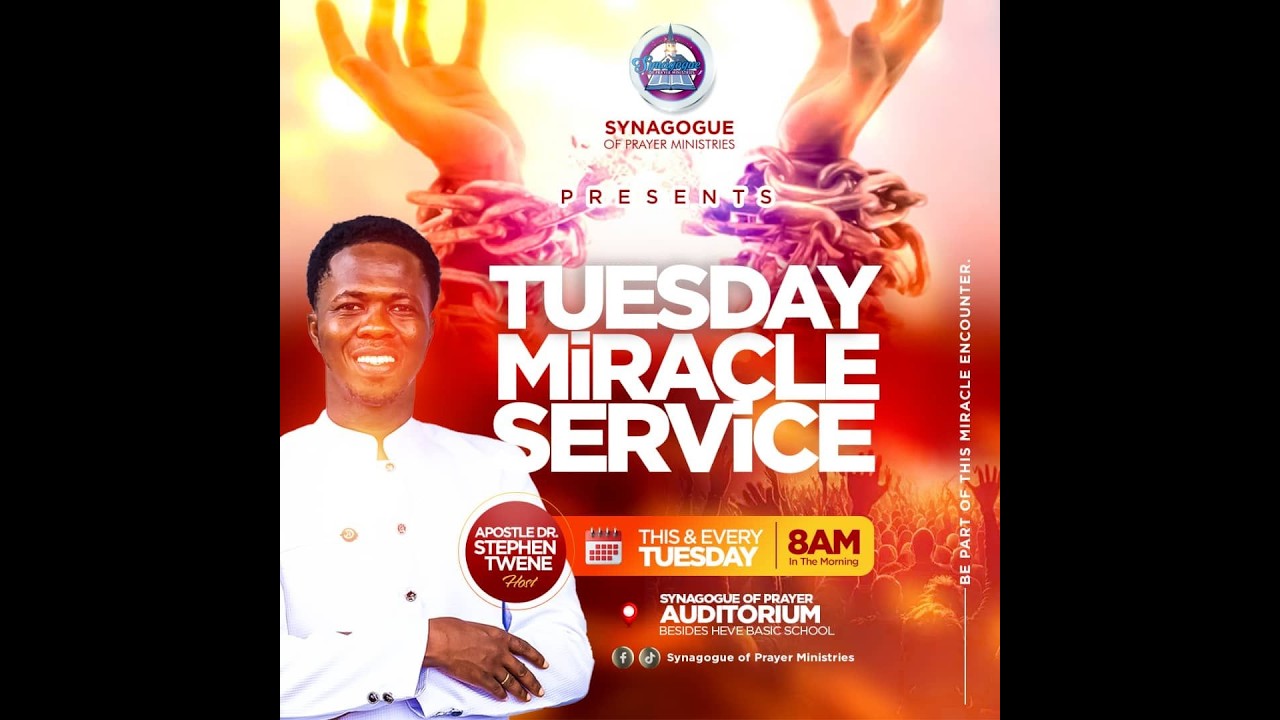 WELCOME TO OUR TUESDAY MIRACLE SERVICE WITH APOSTLE DR. STEPHEN TWENE 24-02-2026