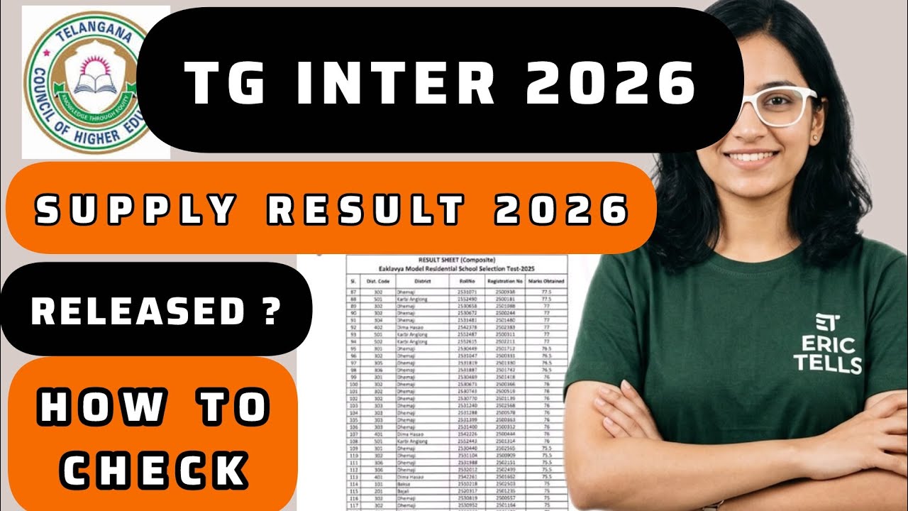 tg inter supply result 2026 | telangana inter supplementary result 2026