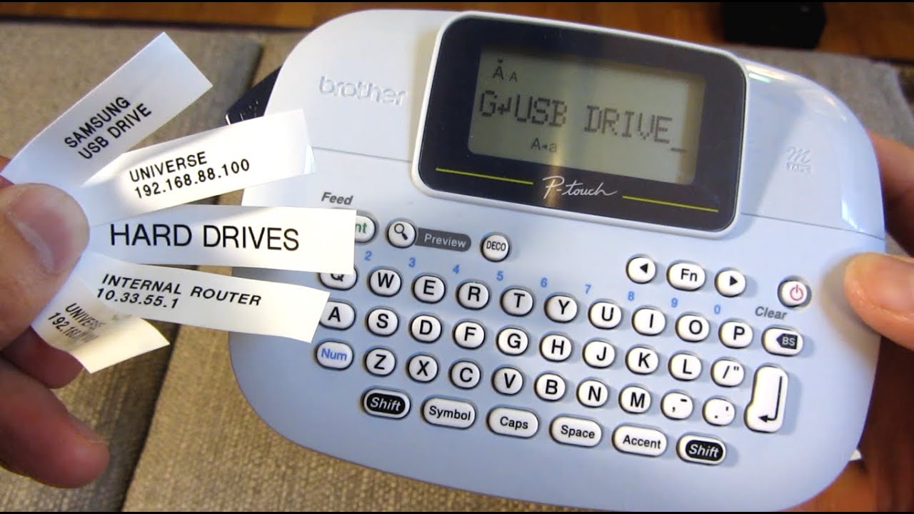 Brother PT-M95 P-Touch Label Maker | Handheld Laser Printer Sticker Labeller