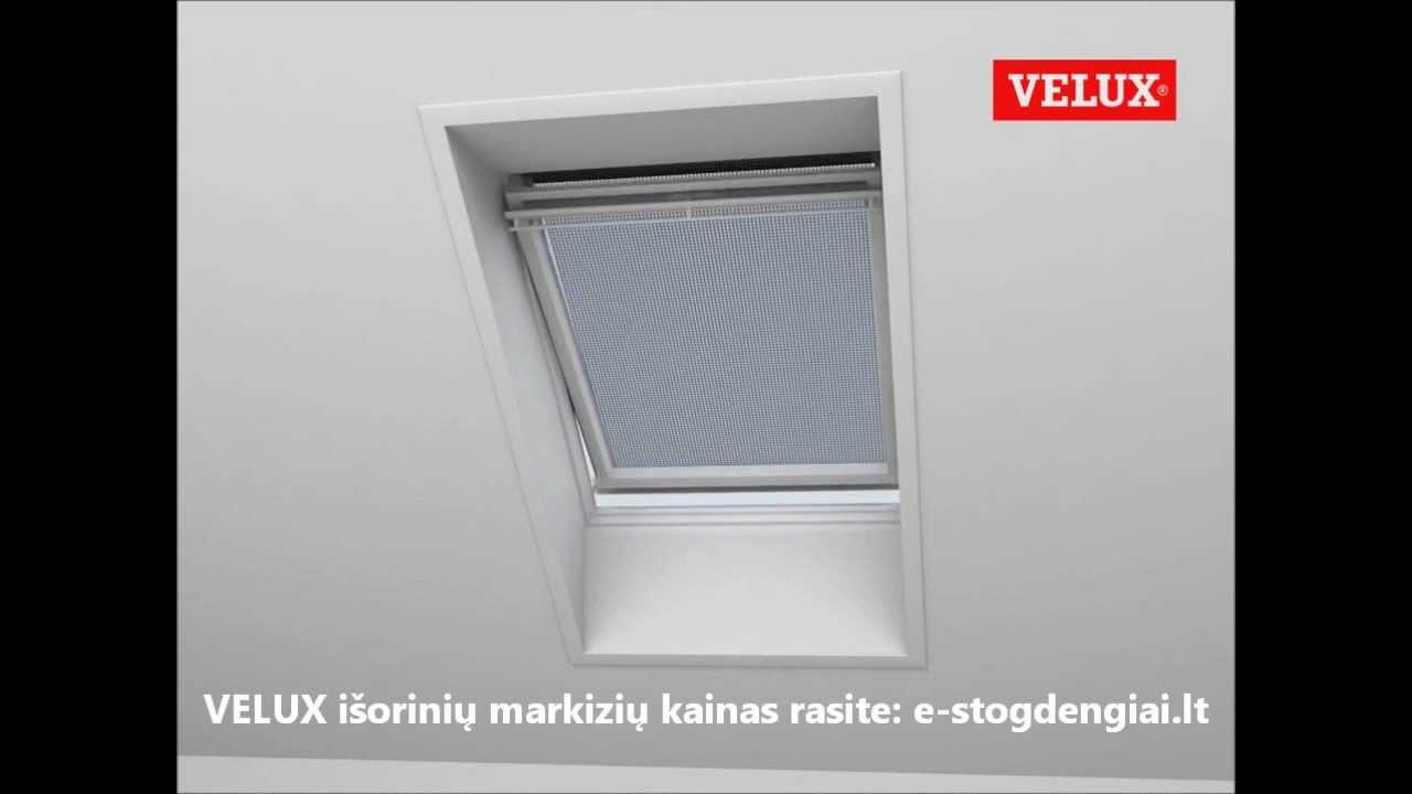Velux stogo lango i&scaron;orinės markizės, kaip veikia, montavimas | e-Stogdengiai.lt